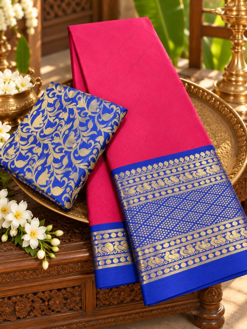 Mandana By Aab Mercerised Copper Silk Saree 